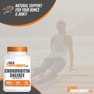 Bulksupplements.Com Chondroitin Sulfate Capsules - Bone & Joint Supplement, 120 Capsules/60 Servings