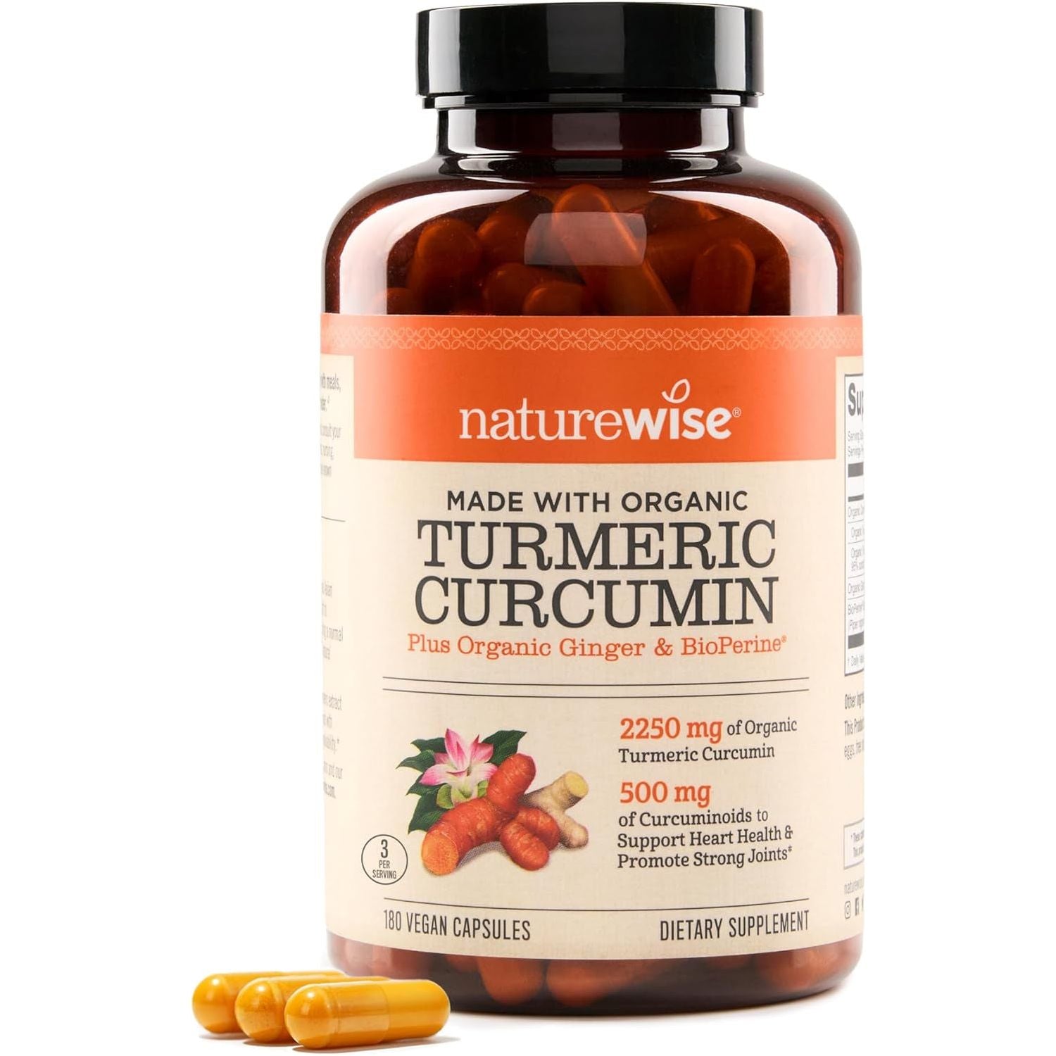Naturewise Curcumin Turmeric 2250Mg - Daily Joint and Immune Health Support - 180 Count
