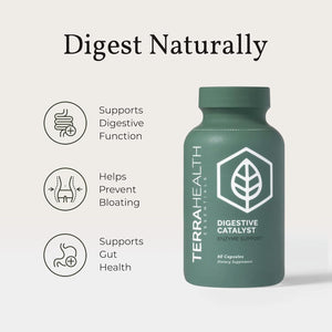 Terra Health Essentials Digestive Catalyst | Reduce IBS | Amylase, Protease & Glucoamylase (60 Capsules)