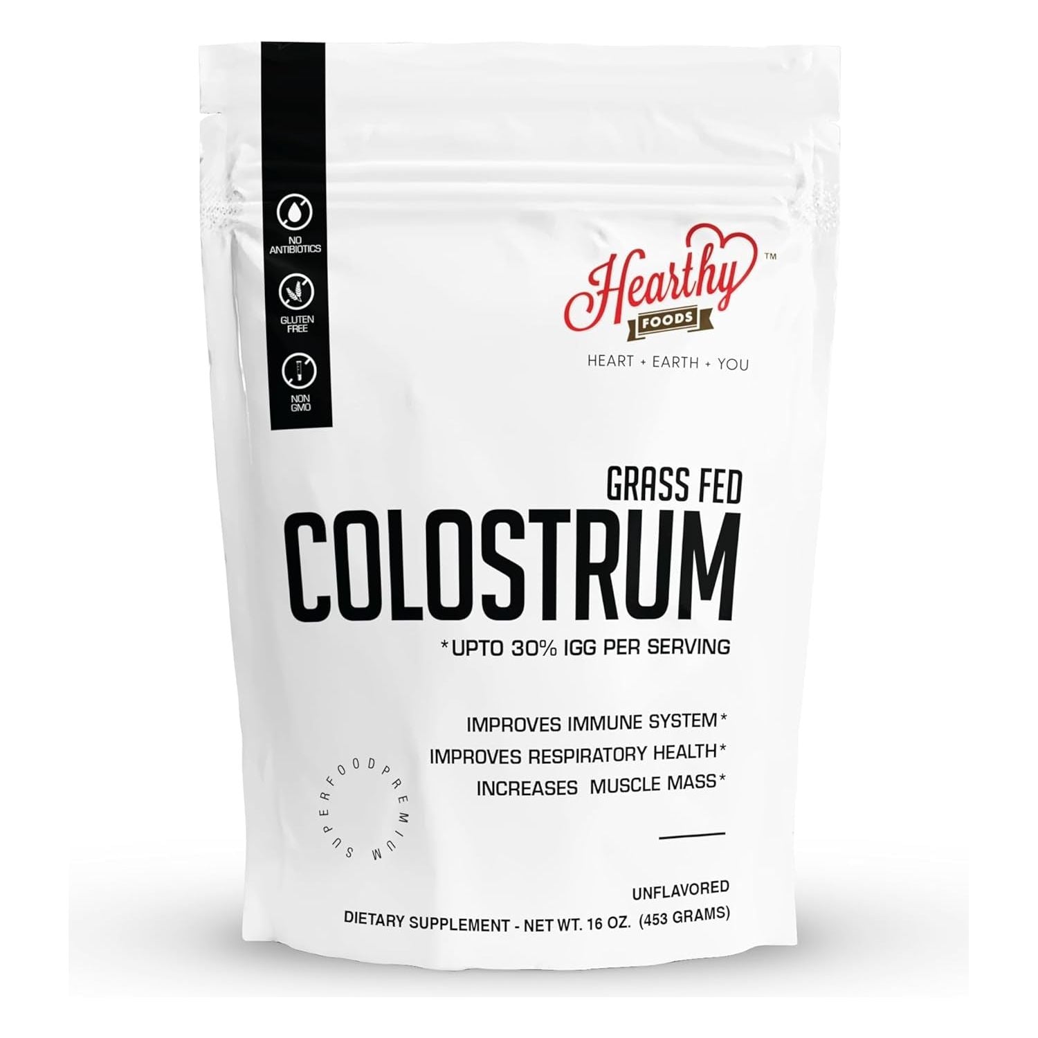 Bovine Colostrum Powder - Upto 30% IGG, Leaky Gut Repair Supplements, 90 Servings