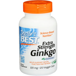 Doctor'S Best Extra Strength Ginkgo, Promotes Mental Function and Memory, 120 Mg, 120 Count