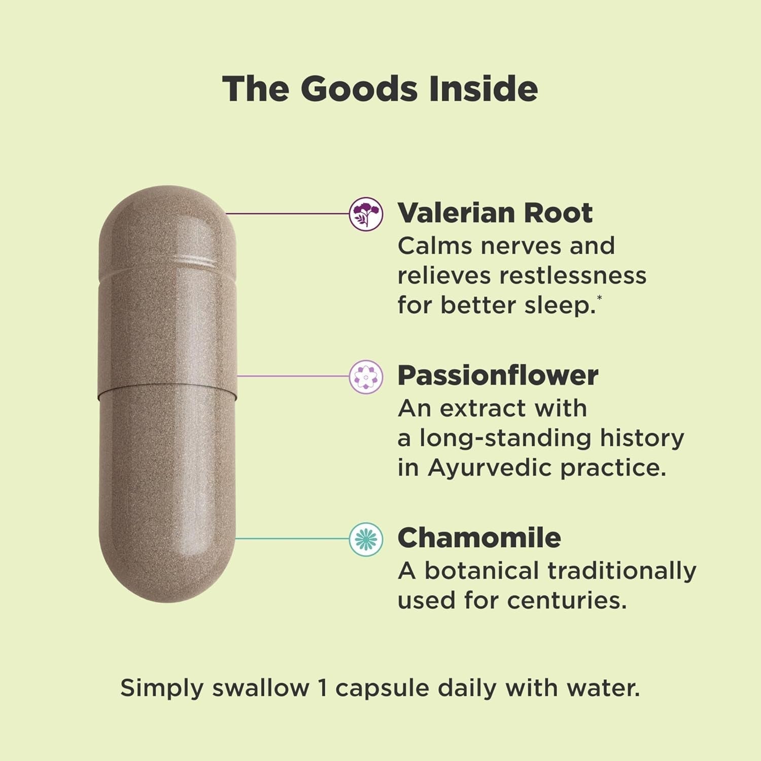 OLLY Sleep Aid Adaptogen Sleep Support Supplement 30Ct Capsules