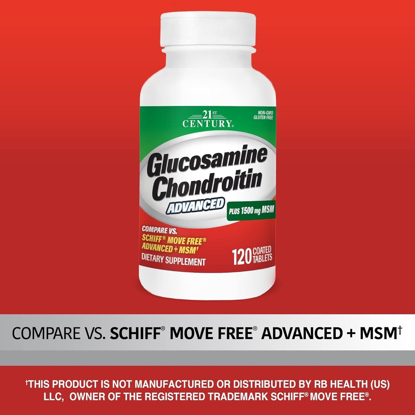 21St Century Healthcare Glucosamine Chondroitin Advanced 120 Tabs