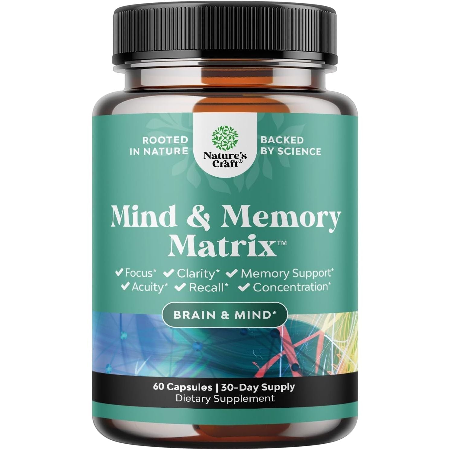 Advanced Brain Supplement for Memory and Focus - Nootropics Brain Support Supplement for Adults of All Ages
