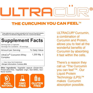 Turmeric Curcumin Supplement - Natural Antioxidant and Joint Support - 120 Vegetarian Capsules