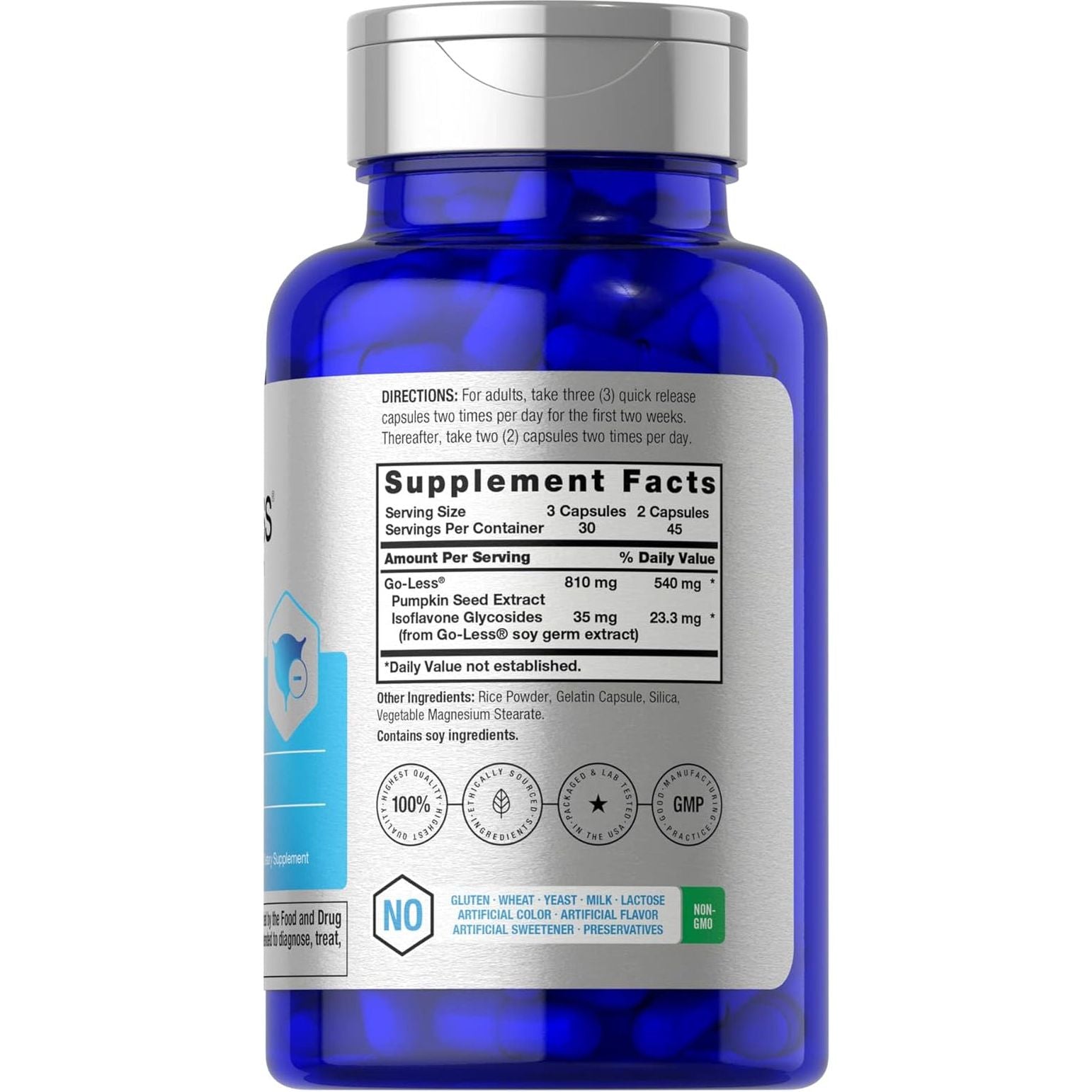 Horbäach Go Less Bladder Control Pills | Maximum Strength for Women and Men | 90 Capsules