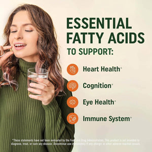 Vegan Omega 3 Algae Oil | Plant Based DHA EPA | Heart, Brain, and Eye Health 60 Softgel Capsules