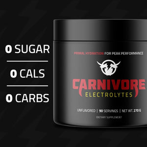Premium Hydration Powder for Carnivore Diet - Balanced Electrolyte Support, Zero Carb, Keto Friendly 90 Servings