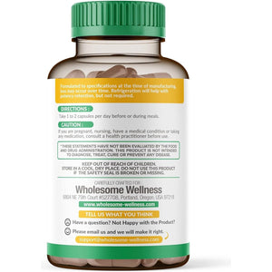 Wholesome Wellness Digestive Enzymes 1000MG plus Prebiotics & Probiotics Supplement, 180 Capsules