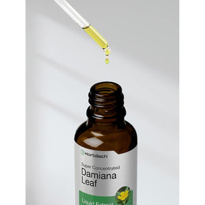 Horbäach Damiana Leaf Herb Tincture | 2 Fl Oz | Vegetarian, Non-Gmo & Gluten Free Herbal Supplement