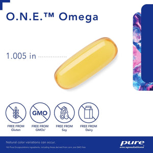 Pure Encapsulations O.N.E. Omega - Fish Oil Supplement for Heart Health, Joints, Skin, Eyes, and Cognition 60 Softgel