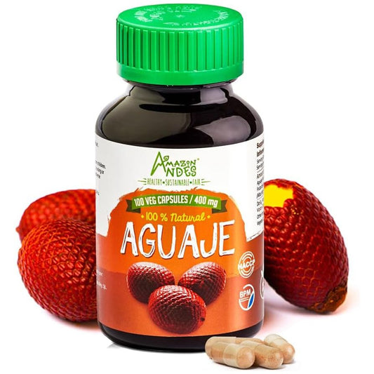 Amazon Andes Aguaje Capsules - Female Health Supporter and Hormone Balancer - 100 Pills (400Mg)