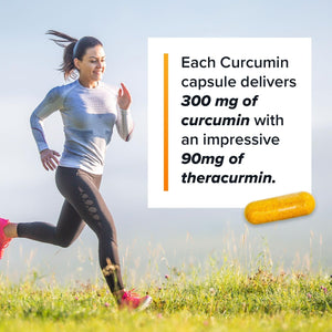 Theracurmin Turmeric Curcumin Supplement for Enhanced Joint Support, 60 Capsules (Herbal Turmeric)