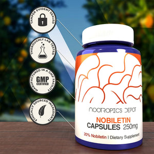 Nootropics Depot Nobiletin Capsules | 250Mg | May Help Suppot Cognitive & Metabolic Function 30 Count