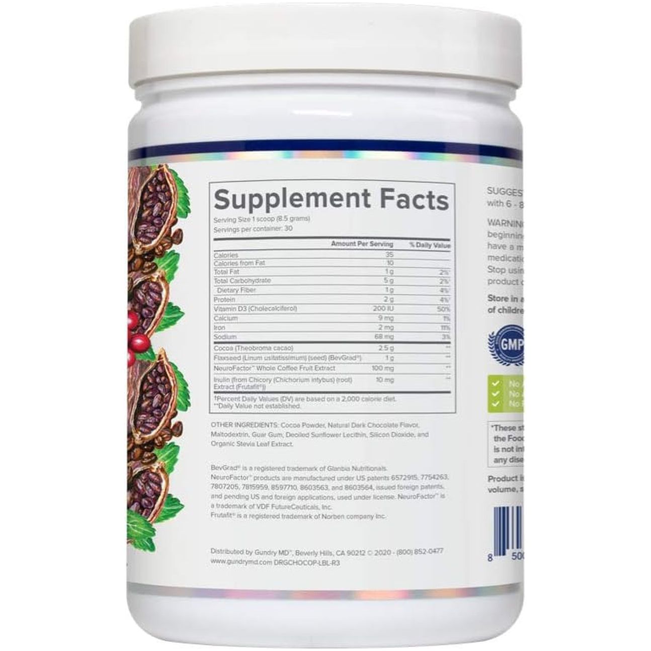 Gundry MD® Heart Defense™ Concentrated Dark Chocolate Polyphenol Blend, 30 Servings