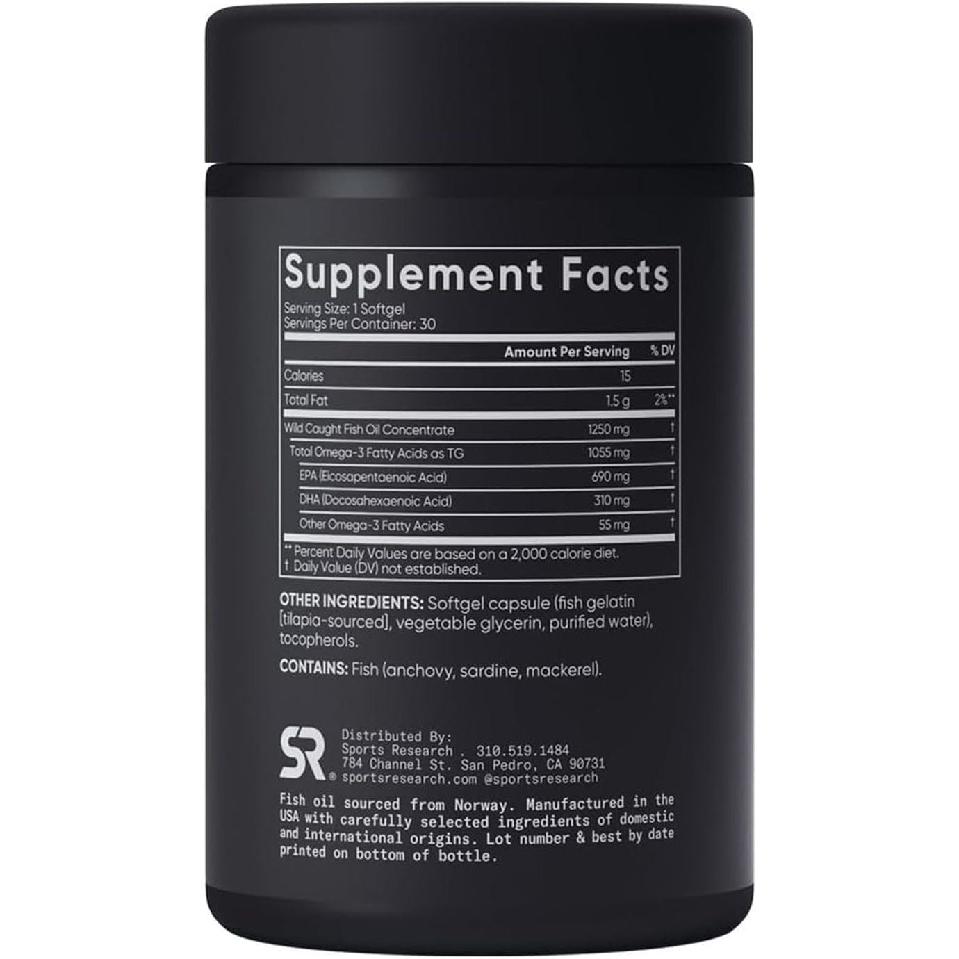 Sports Research Omega-3 Fish Oil, Triple Strength, 30 Softgels