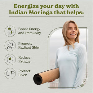 Moringa Capsules 18000Mg with 20:1 Extract | Rich in Calcium