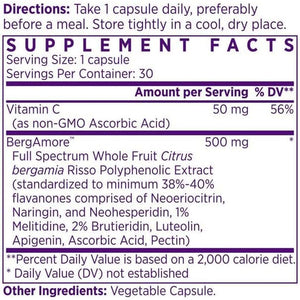 NAOMI Italian Citrus Bergamot 500Mg to Support Healthy Cholesterol & Triglyceride Levels 30-Day Supply