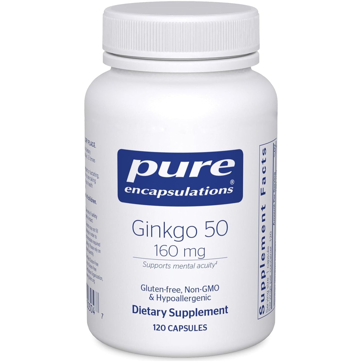 Pure Encapsulations Ginkgo Biloba Supplement to Support Oxygen, Blood Circulation, and Mild Memory from Aging | 120 Capsules