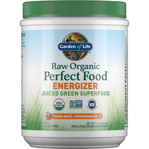 Garden of Life Raw Organic Perfect Food Energizer Juiced Green Superfood Powder 30 Servings, 9.73 Oz