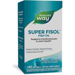 Nature'S Way Super Fisol Fish Oil (Omega 3), Supports Cardiovascular and Joint Health 180 Softgels