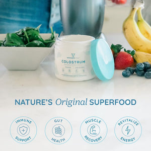 WONDERCOW Colostrum Supplement Powder for Gut Health, Immune Support, Muscle Recovery & Wellness 60 Servings