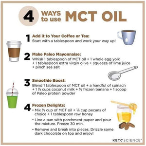 Keto Science Ketogenic MCT Oil Dietary Supplement, Sustained Natural Energy, Helps Burn Fat and Weight Loss, Unflavoured, 15 Fl Oz