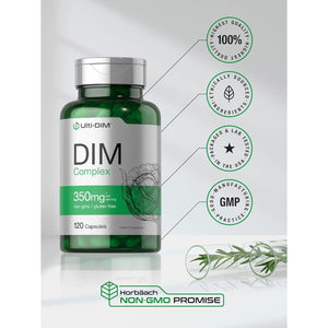 Horbäach DIM Supplement | 350Mg Complex |120 Capsules | Diindolylmethane | with Broccoli & Kale | Non-Gmo, Gluten Free