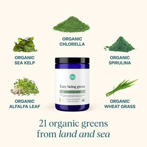 Ora Organic Greens Powder - Super Greens Drink for Energy and Detox | Antioxidants & Adaptogenic Herbs - Citrus Flavor, 30 Servings
