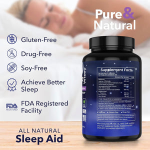 Wisey Natural Sleep Aid - Promotes Healthy Sleep & Relaxation - 60 Capsules