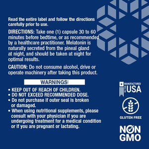 Life Extension Melatonin 1 Mg - for Restful Night & Hormone Balance - 60 Capsules