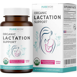 USDA Organic Lactation Supplement - Increase Milk Supply with Herbal Breastfeeding Support 60 Capsules