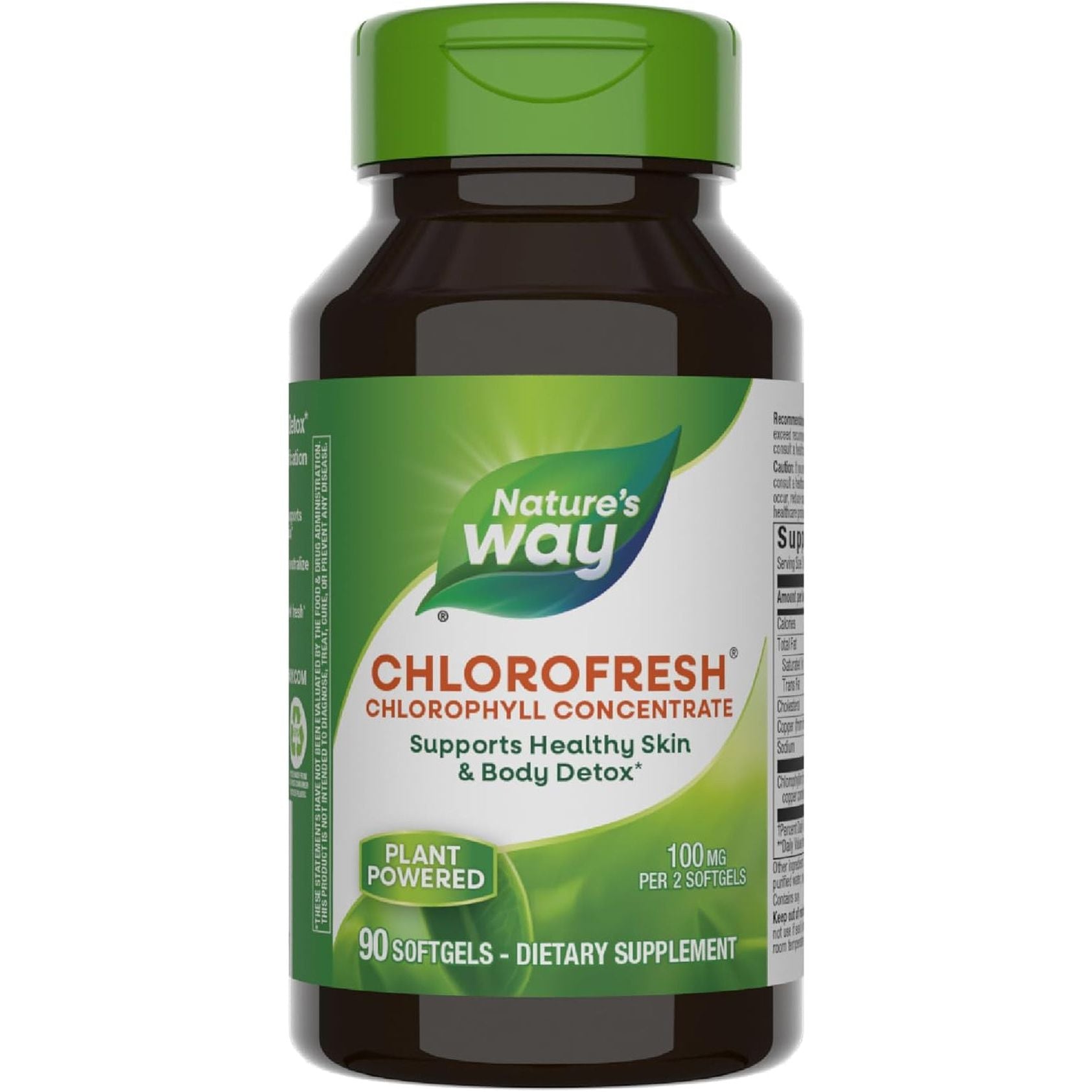 Nature’S Way Chlorofresh Chlorophyll Concentrate, Supports Detox Pathways*, Supports Healthy Skin*, Internal Deodorant*, 90 Softgels