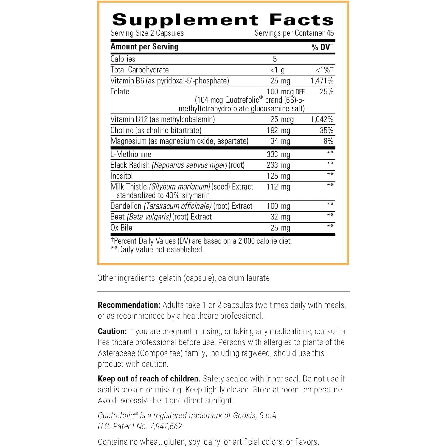 Integrative Therapeutics Lipotropic Complex - Liver Support - 90 Capsules