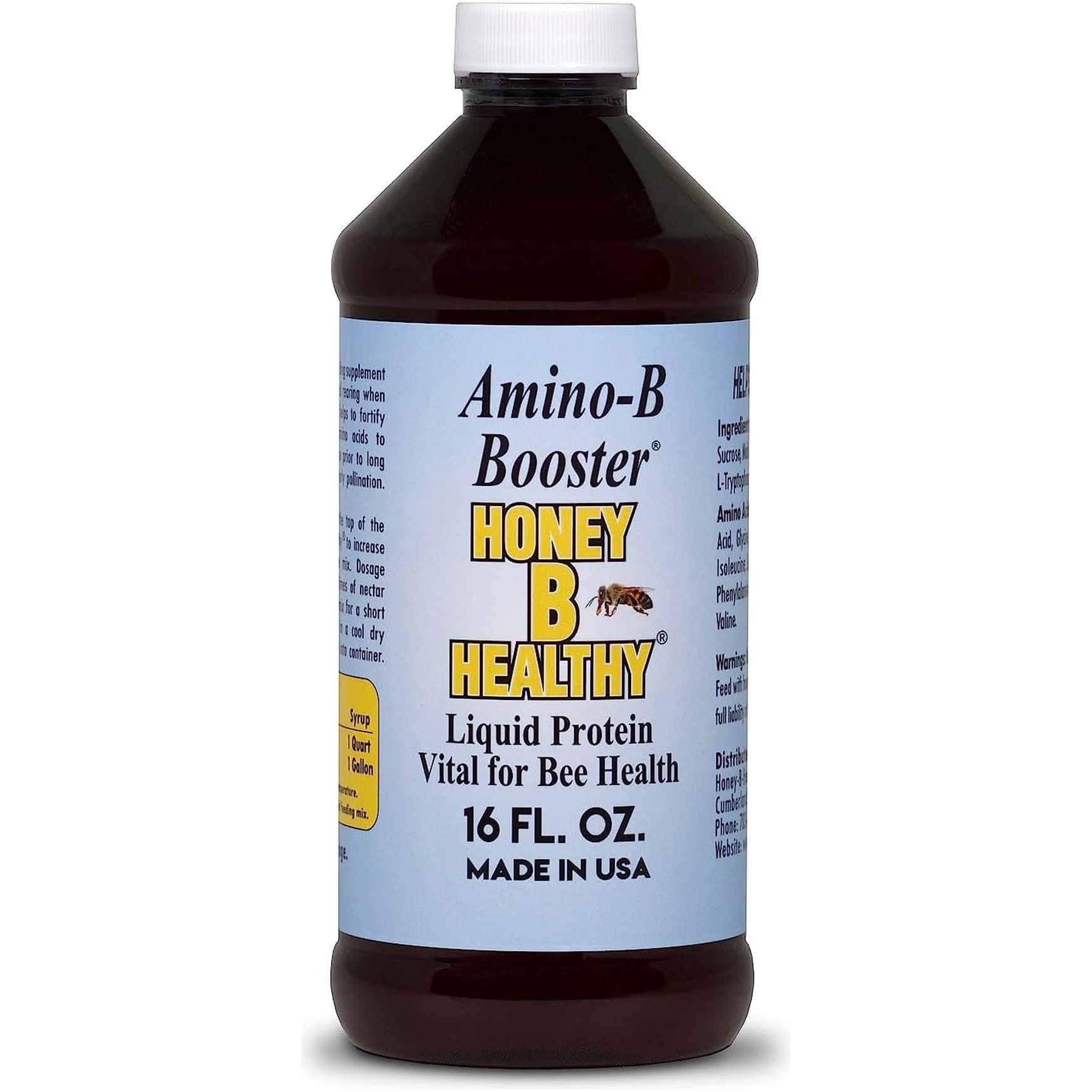 Amino-B Booster 16 Oz. Bottle, Liquid Protein Vital for Bee Health