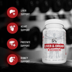 5% Nutrition Rich Piana Liver & Organ Defender Cycle Support plus NAC (90 Servings).