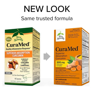 Terry Naturally Curamed 500Mg - Antioxidant Supplement for Brain & Immune Health Support - 60 Softgels