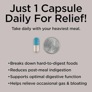 Peptiva Digestive Enzyme Supplement + Prodigest - Helps with Bloating, Gas, Constipation - 30 Count