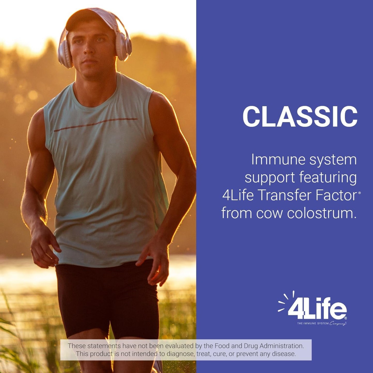 4Life Transfer Factor Classic -With Cow Colostrum for Enhanced Immune Response, Recognition, and Memory - 90 Veggie Capsules