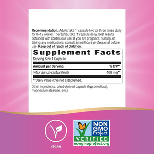 Nature'S Way Vitex Fruit, Traditional Menstrual Cycle Support Chasteberry, Vegan, 320 Capsules