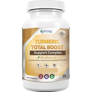 Turmeric Total Boost Support Complex, with Bioperine for Advanced Absorption - 60 Capsule