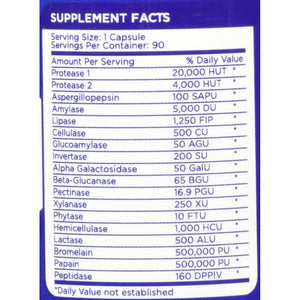 Zenesis Labs Digestive Enzymes - with Amylase, Bromelain, Protease, Lipase, & 14 Other Enzymes - 90 Capsules
