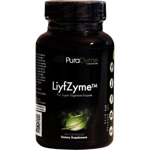 Liyfzyme Plant Based Digestive Enzyme Supplement - 180 Veggie Caps. Puradyme by Lou Cornoa.