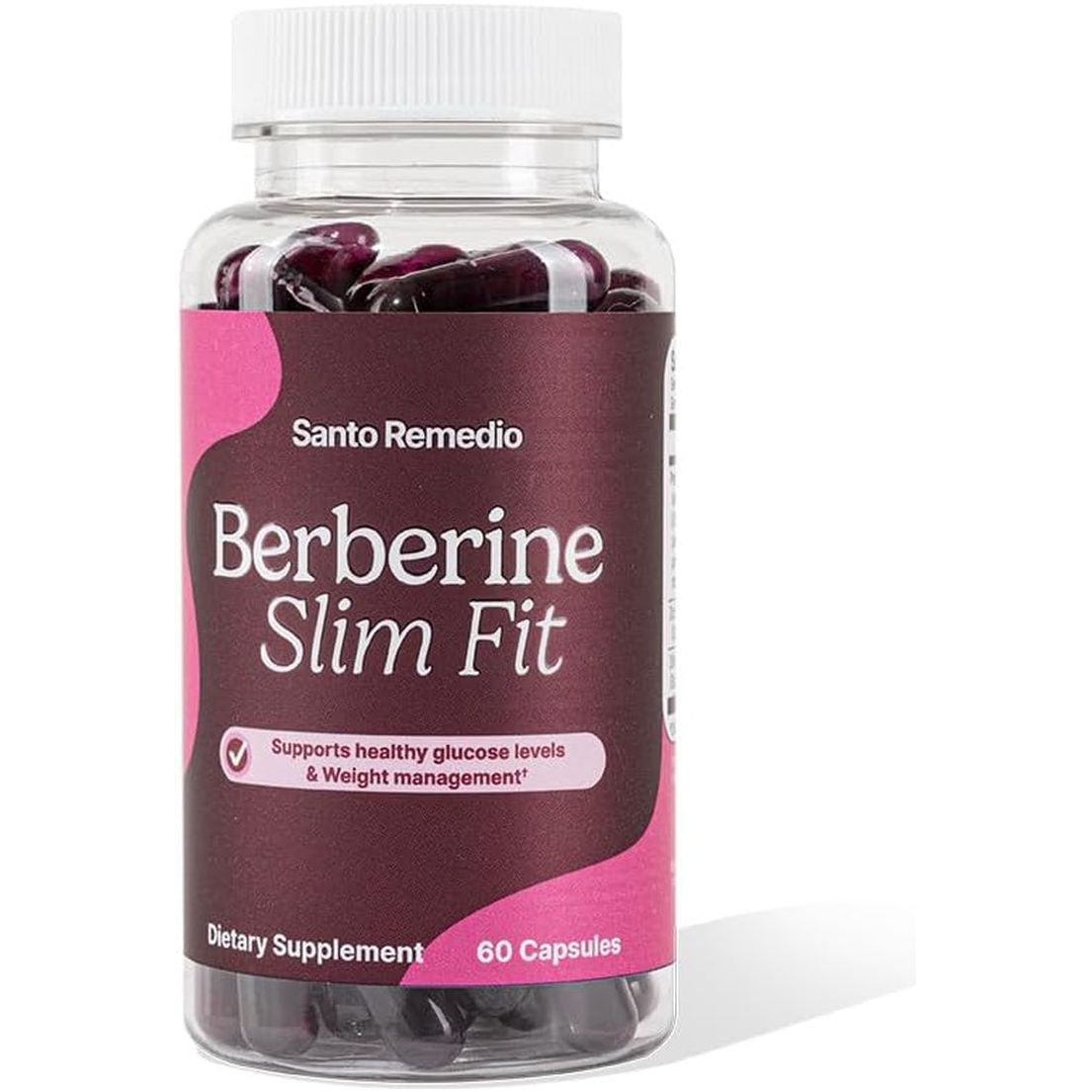 Santo Remedio Berberine, Dietary Supplement, Vegetarian, No Added Sugar, 30 Servings.