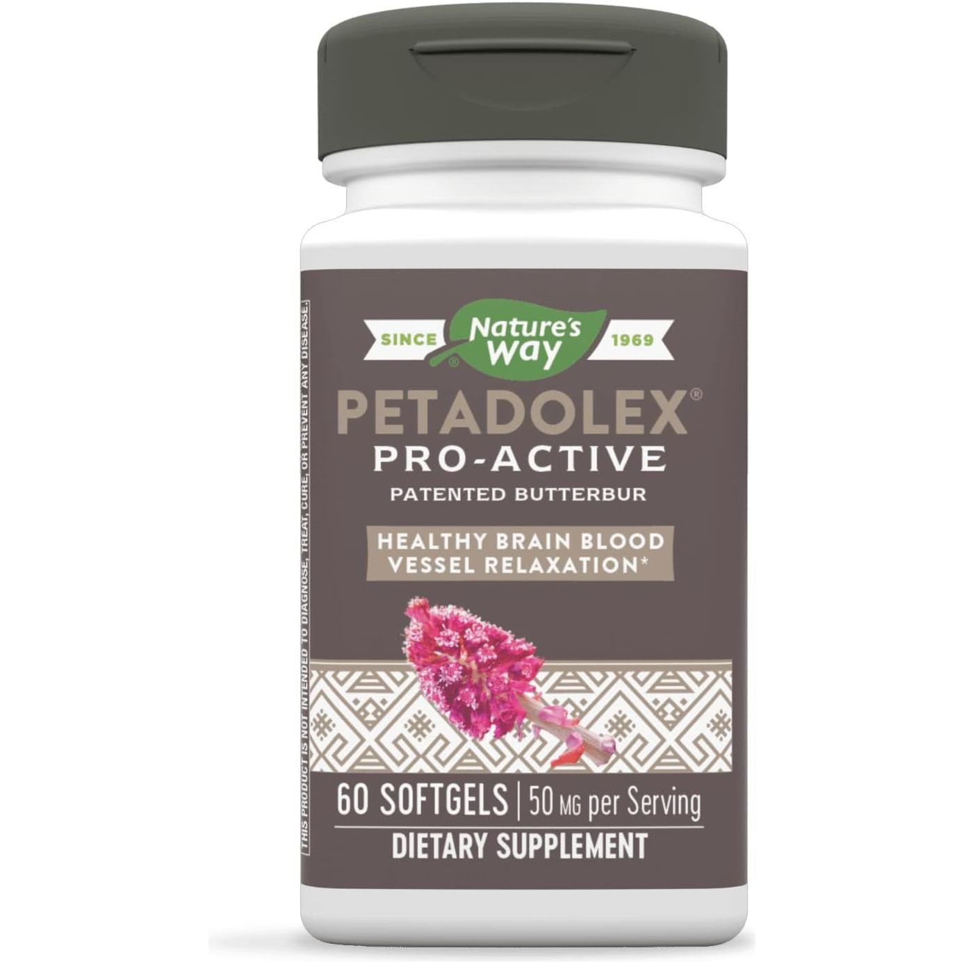 Nature'S Way Petadolex Pro-Active, Blood Vessel Health and Relaxation in the Brain with Patented Butterbur*, 60 Softgels