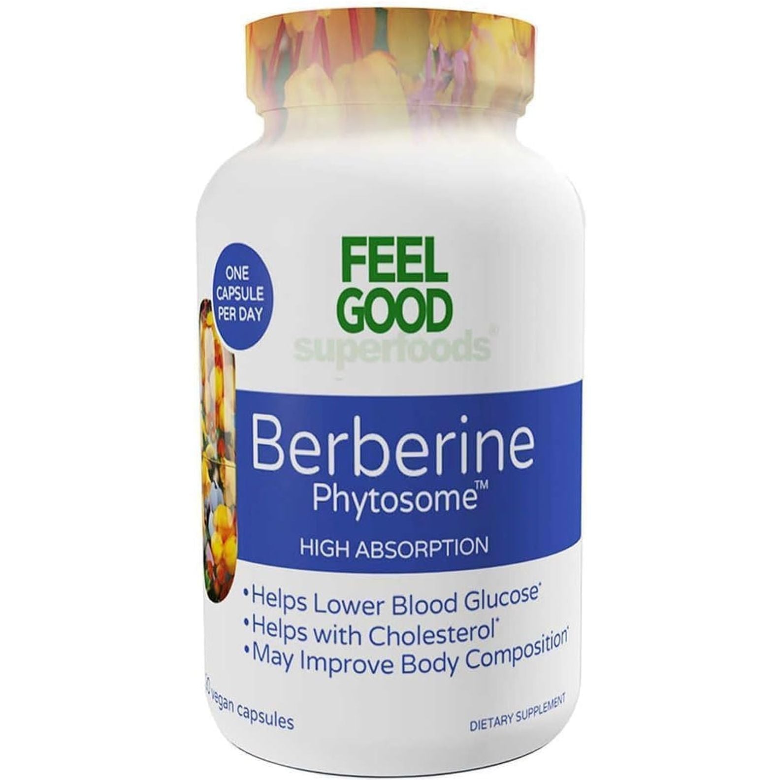 Feel Good Superfoods Berberine Phytosome, 120 Vegan Capsules