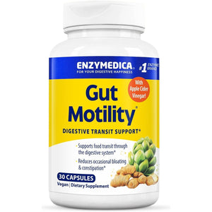 Enzymedica, Gut Motility, Promotes Regular, Healthy Bowel Movements, Reduces Occasional Bloating & Constipation, 30 Count