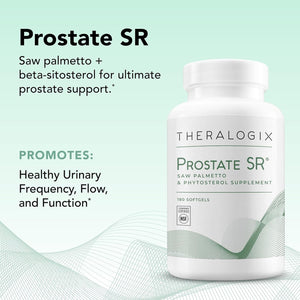 Theralogix Prostate SR Saw Palmetto & Beta-Sitosterol Supplement - Supports Healthy Urinary Tract Function in Men - 180 Softgels
