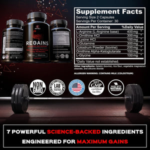 HGH Supplements for Men & Women - Regains Natural Anabolic Muscle Growth Building & Human Growth Hormone 150 Pills