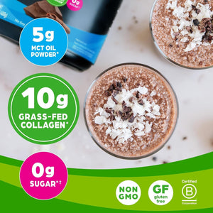 Orgain Keto Collagen Protein Powder- 10G Grass Fed Hydrolyzed Collagen Peptides, Type I & III, 5G MCT Oil 0.88Lb (Chocolate)